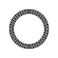 Geometric Circle Border, Minimalist, Circular Motif - Outline vector