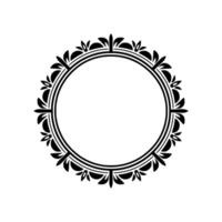 Elegant Vintage Circle Frame, Decorative Border, Ornament - Floral vector