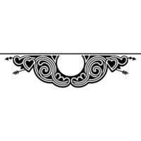 Elegant Romantic Border, Intricate Heart Arrow vector