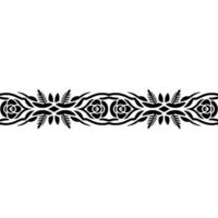 Intricate Floral Border, Vintage Style, Decorative Element, Textile - Ornamental vector