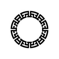 Geometric Aegean Frame, Minimalist Circular - Circle vector