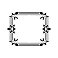 Geometric Floral Frame, Minimalist , Elegant Border - Pattern vector