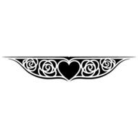 Intricate Heart Border, Vintage Romance, Decorative Element - Floral vector
