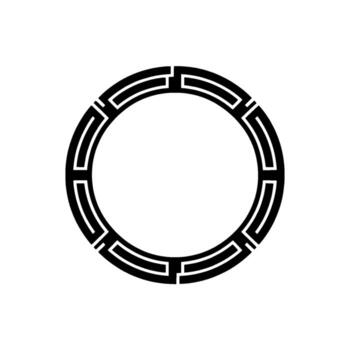 Geometric Circle Frame, Minimalist , Modern - Abstract vector