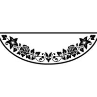 Elegant Floral Border, Vintage, Decorative Element, Style vector