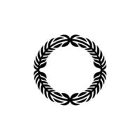 Elegant Laurel Wreath Border, Minimalist - Ornate vector