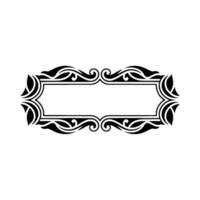 Intricate Black Frame, Elegant Border, Decorative Element vector