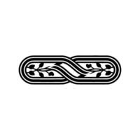 Eternal Bloom Intertwined Vines Infinite Loop Symbol vector