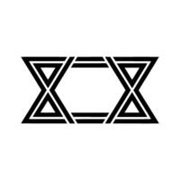 Geometric X, Minimalist , Abstract Symmetry vector