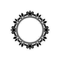 Elegant Circular Ornament, Vintage Element - Decorative - Floral vector