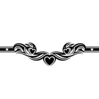 Intricate Heart Border, Elegant Tribal - Hearts vector