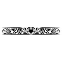 Elegant Floral Border, Vintage Romance, Decorative Element - Scrollwork vector