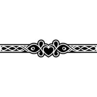 Elegant Celtic Heart Border Vintage Decorative Element vector