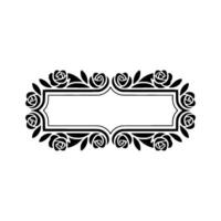 Elegant Rose Frame, Vintage , Decorative Border - Gradient vector