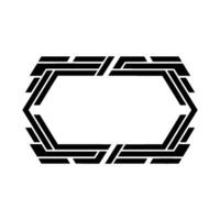 Geometric Hexagon Frame, Modern Abstract - Lines vector