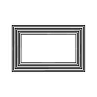 Layered Geometric Frame, Minimalist Composition - Layers vector