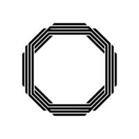 Geometric Octagon, Linear Stripes, Minimalist vector