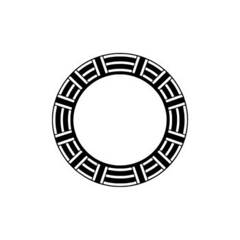 Geometric Circle Pattern, Minimalist , Circular Motif - Round vector