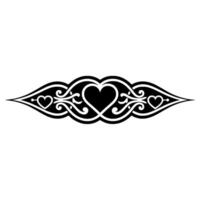 Intricate Celtic Heart Border, Vintage - Lineart vector