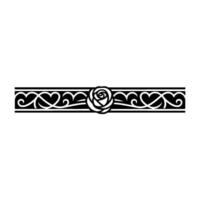 Elegant Celtic Rose Border, Vintage Element - Swirls vector