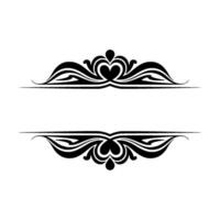 Elegant Black Ornamental Divider, Vintage - Line vector