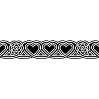 Intricate Celtic Border, Floral Heart Motif - Hearts vector