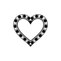 Vintage Heart Ornament, Detailed Line Art, Circular Motif vector