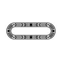 Elegant Oval Frame, Botanical Ornamentation, Vintage - Pattern vector