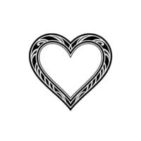 Intricate Heart Ornament, Vintage Style, Elegant - Lineart vector