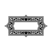 Ornate Black Frame, Victorian , Decorative Border vector