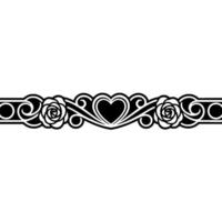 Elegant Floral Border, Vintage , Romantic Motif - Swirls vector