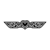 Celtic Heart Border, Intricate , Vintage Motif - Ornamental vector
