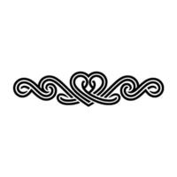 Intricate Celtic Heart Border, Elegant - Knotwork vector