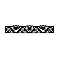 Elegant Celtic Heart Border, Vintage Element - Ornamental vector
