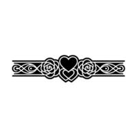 Intricate Celtic Rose Border, Romantic Emblem vector