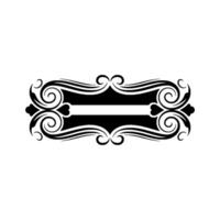 Elegant Black Ornamental Border, Vintage Element - Calligraphy vector