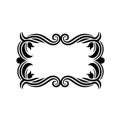 Intricate Black Frame, Tribal Ornamentation, Elegant Border