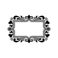 Elegant Black Ornamental Frame, Vintage - Pattern vector