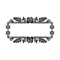 Elegant Floral Frame, Vintage , Decorative Border - Botanical, Rose vector