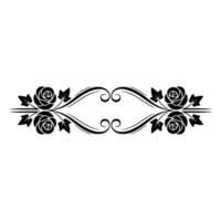 Elegant Floral Border, Vintage , Decorative Element - Ornate, Scroll vector