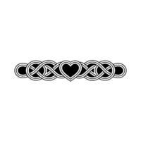 Intricate Celtic Knotwork with Heart Motif Symbolic Border vector