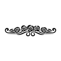Elegant Floral Border, Vintage , Decorative Element - Ornate, Pattern vector