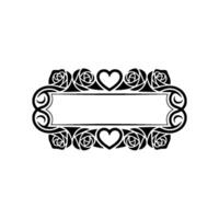 Elegant Floral Border, Victorian , Romantic Frame vector