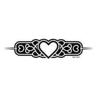 Intricate Celtic Heart Symbolic vector