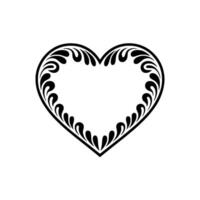 Intricate Floral Heart Border, Elegant - Decorative vector
