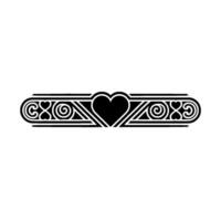 Intricate Celtic Heart Ornament, Vintage Style - Border vector