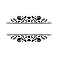 Elegant Floral Border, Romantic Division, Vintage - Foliage vector
