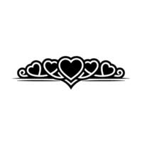Elegant Heart Garland, Romantic Element - Hearts vector