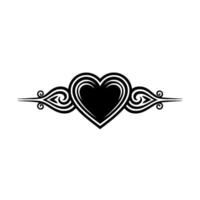 Intricate Heart Ornament, Elegant Border - Swirls vector