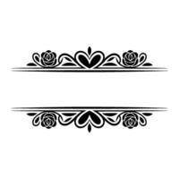Elegant Floral Divider, Vintage , Decorative Element - Ornamental vector